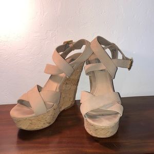 Steve Madden Cork Heel Pump Wedges